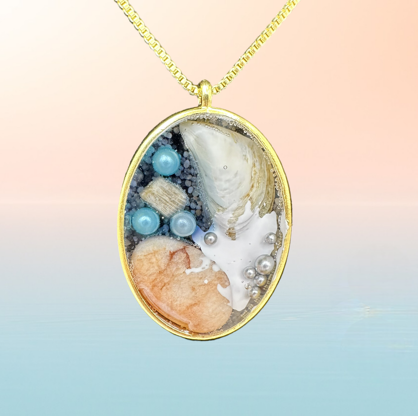 Ocean Waves Pendant Necklace