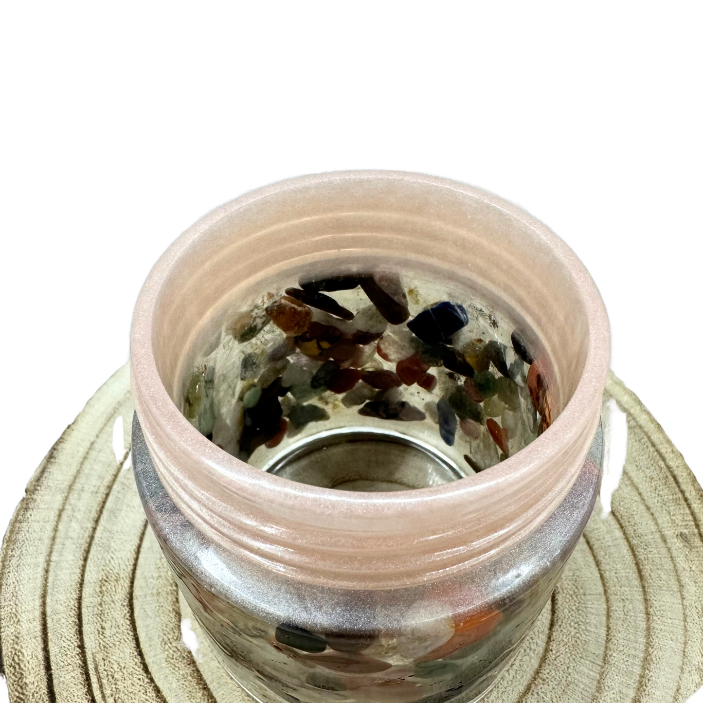 Pink Resin Gemstone Jar